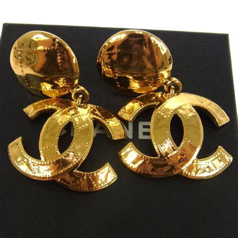 chanel resin clip on earrings|chanel clip on earrings vintage.